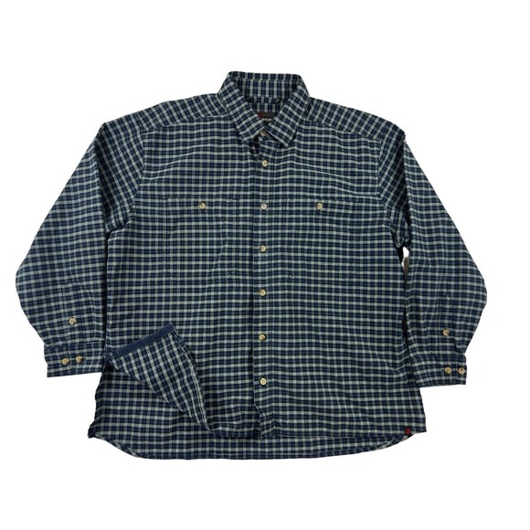 Woolrich Elite Series Tactical Men Blue Plaid Long Sleeve Button Up Shirt Sz XL‎ - Picture 1 of 7